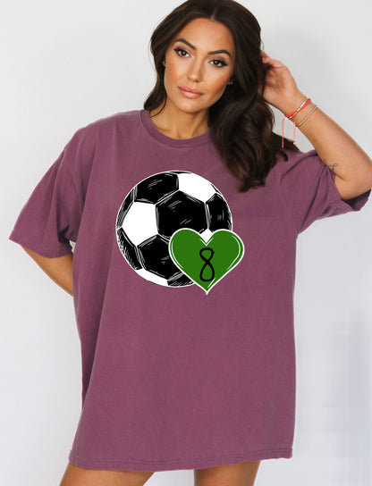 Custom Soccer Mom Shirt, Soccer Number Mom Shirt, Comfort Colors Shirts-newamarketing