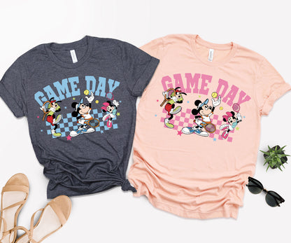 Baseball Disney Shirts, Baseball Game Day Shirts, Mickey Baseball Shirt-newamarketing