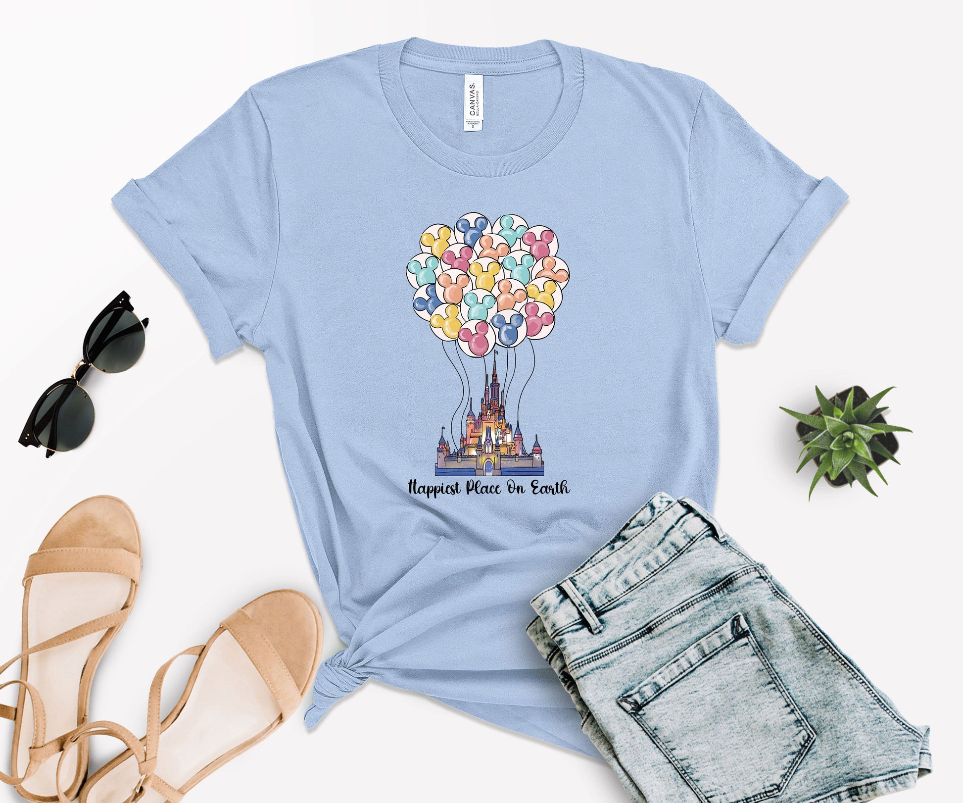 Happiest Place on Earth Shirt, Mickey Balloon Shirt, Disney Castle Shirt-newamarketing