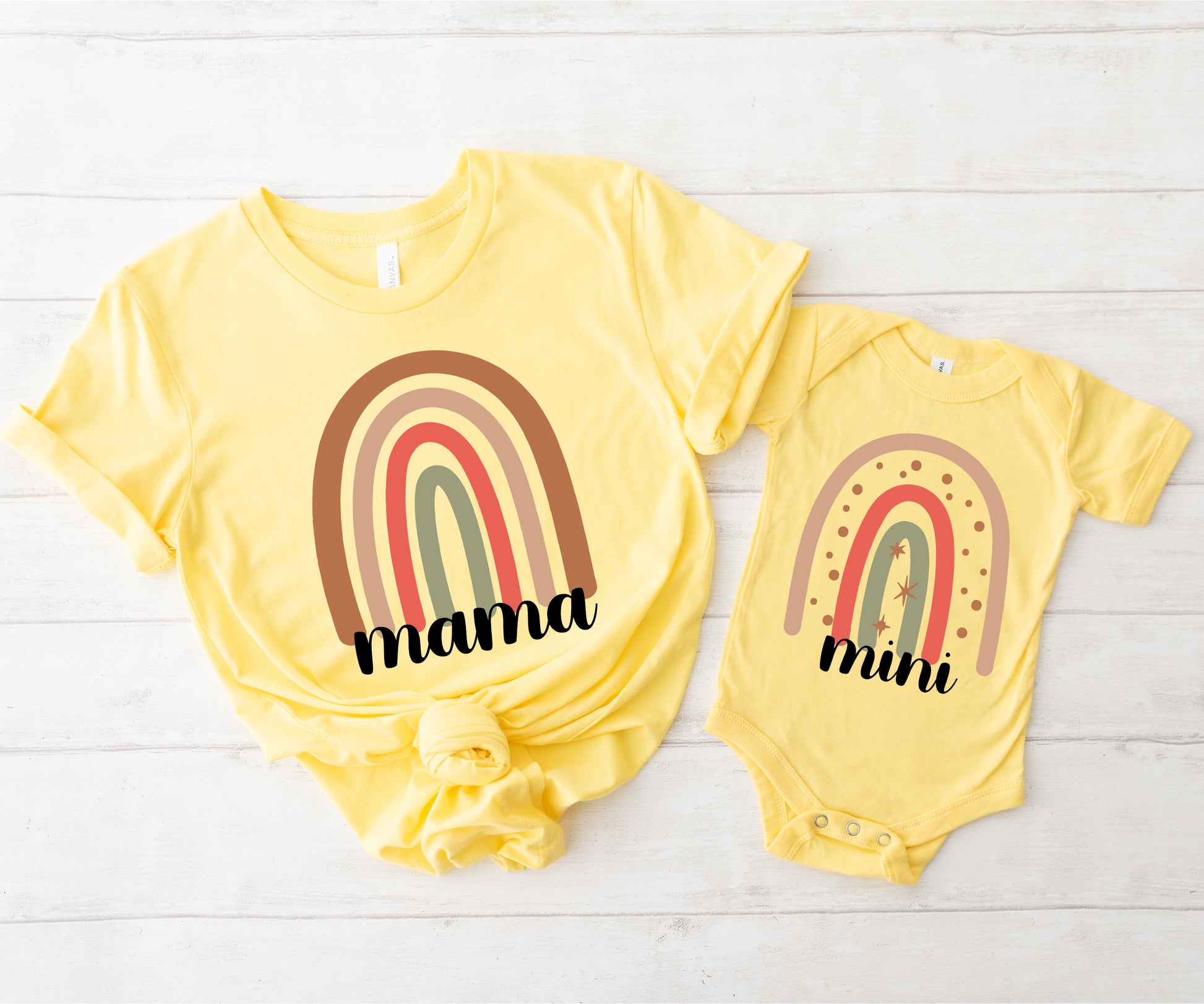 Mama And Mini Matching Shirts, Mama Rainbow Shirt, Cute Rainbow Shirt-newamarketing
