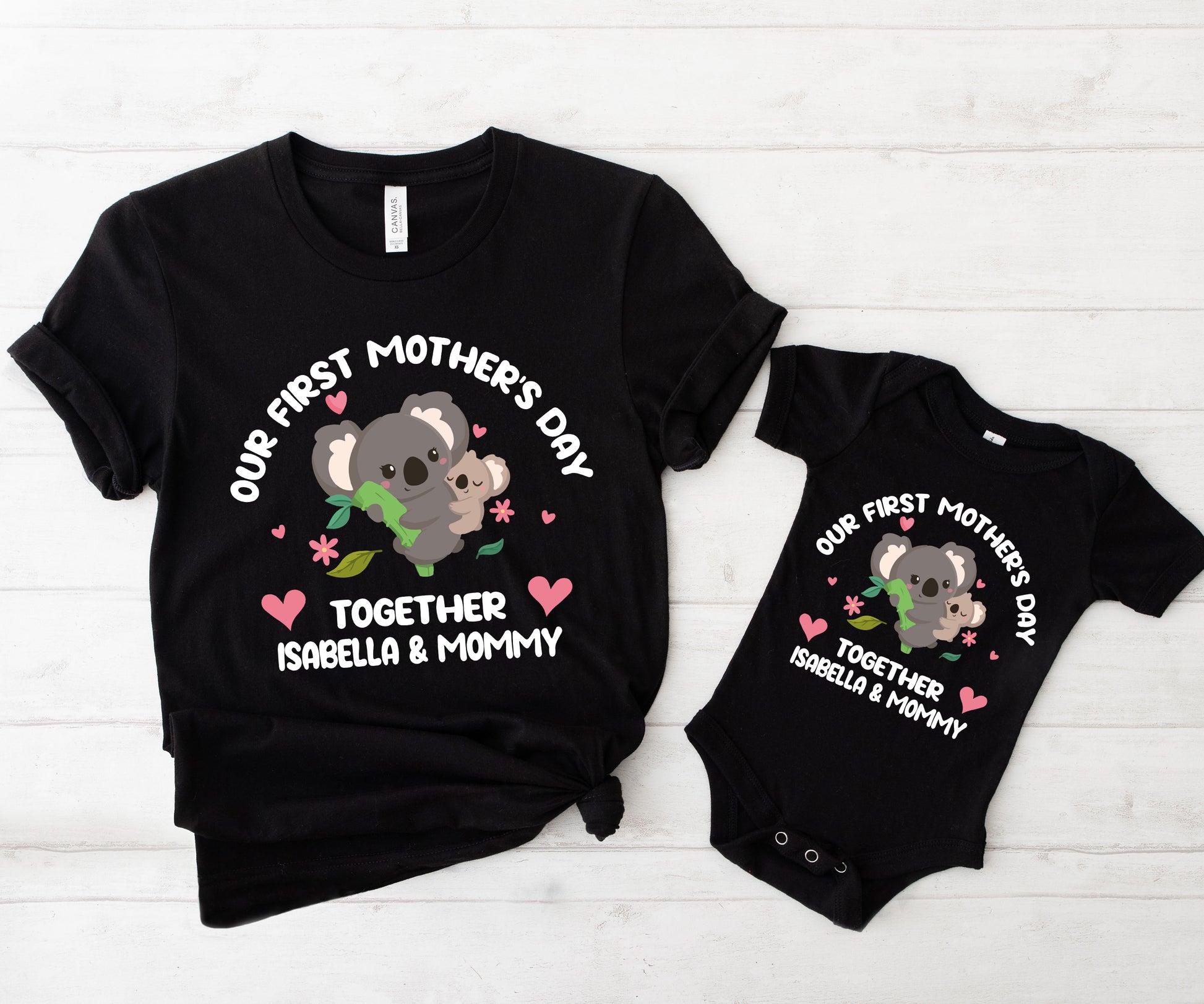 Our First Mothers Day Together Shirts, Personalized Mother's Day Shirts, Mothers Day Matching Outfits-newamarketing