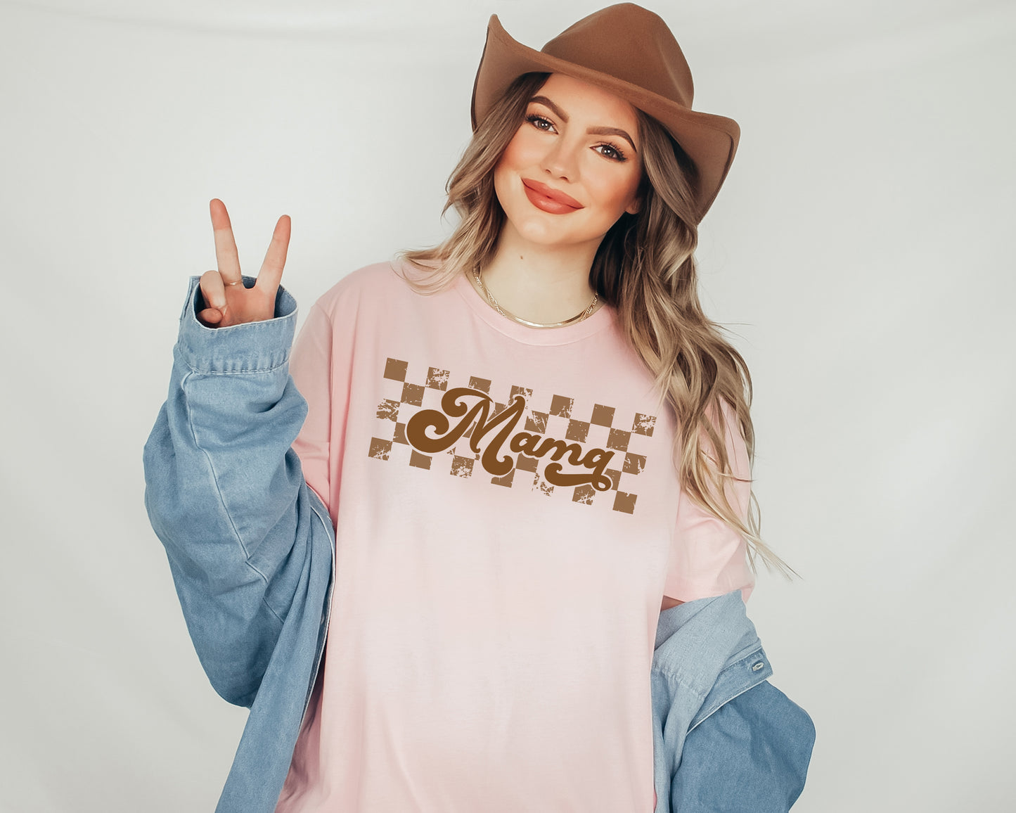 Checkered Mama Shirt, Retro Mama Shirt, Checkered Shirt Women's-newamarketing