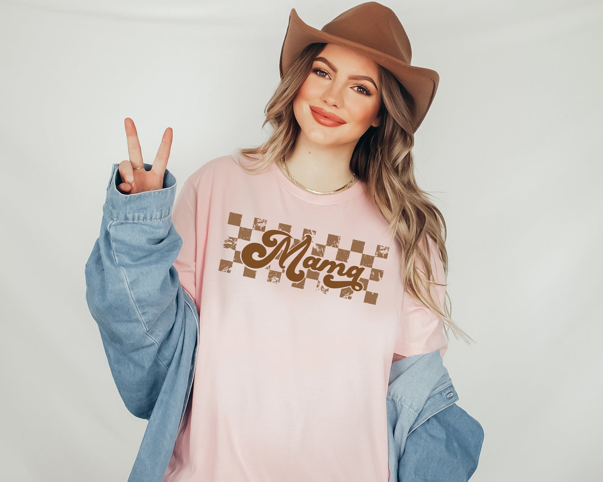 Checkered Mama Shirt, Retro Mama Shirt, Checkered Shirt Women's-newamarketing