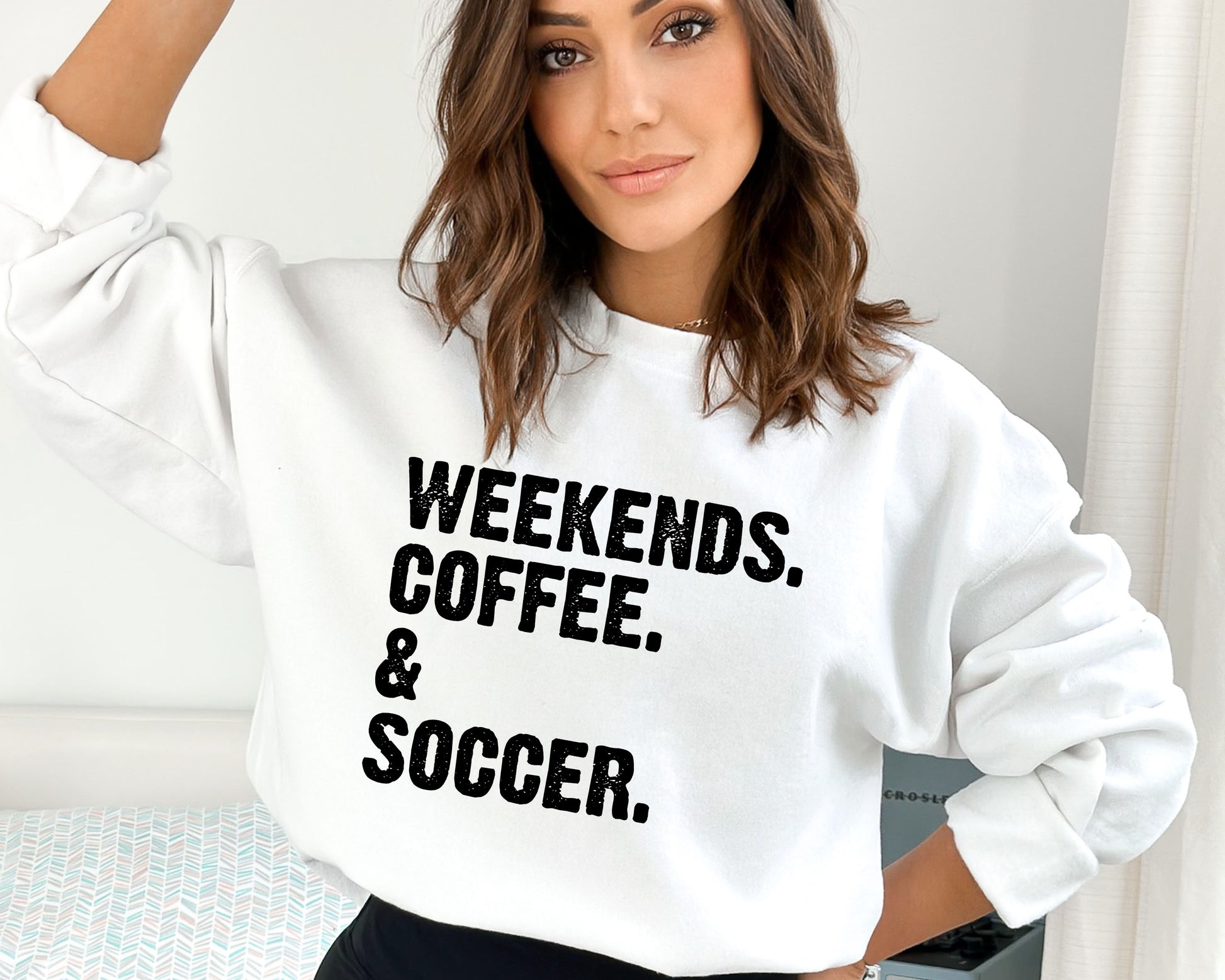 Weekends Coffee Soccer, Weekend Sweater, Soccer Sweater, Coffee Sweater, Mothers Day Gift-newamarketing