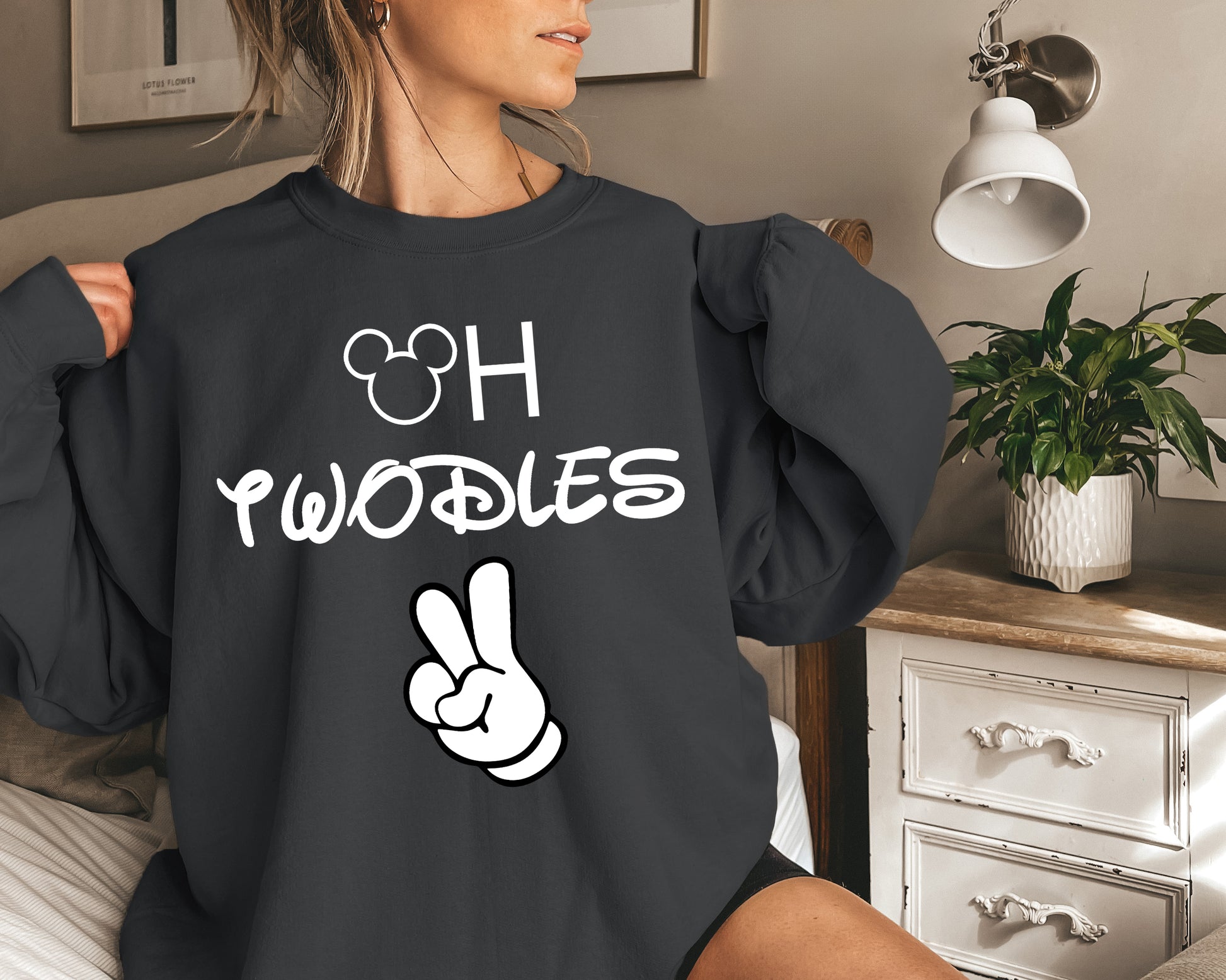 2nd Birthday Sweatshirt, Mickey Hand Sweatshirt, Vintage Mickey Mouse Hoodie-newamarketing