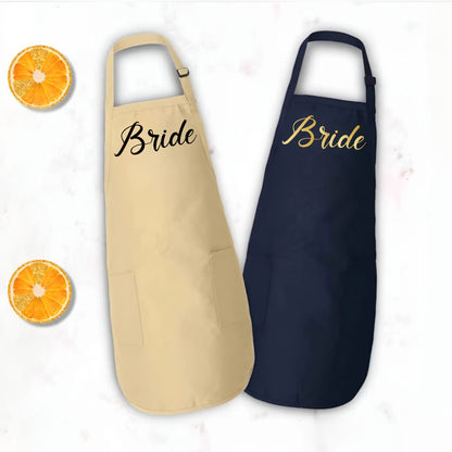 Cute Apron With Pockets, Bride To Be Apron, Wedding Shower Gift For Bride-newamarketing
