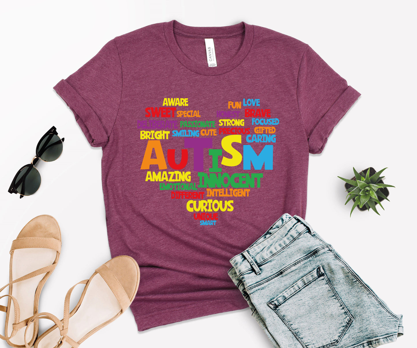 Love Autism Shirt, T-Shirts Autism Awareness, Heart For Autism-newamarketing