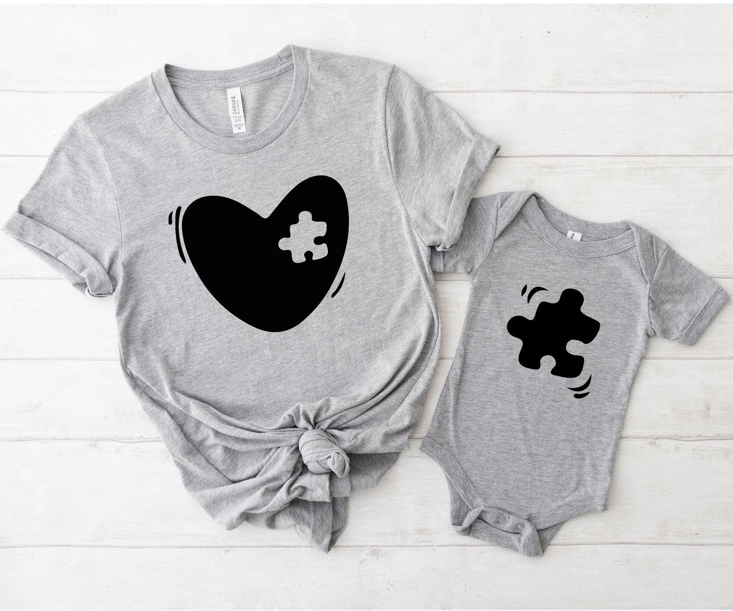 Mommy And Me Matching T-Shirts, Heart Missing Piece, Coming Home Outfit-newamarketing