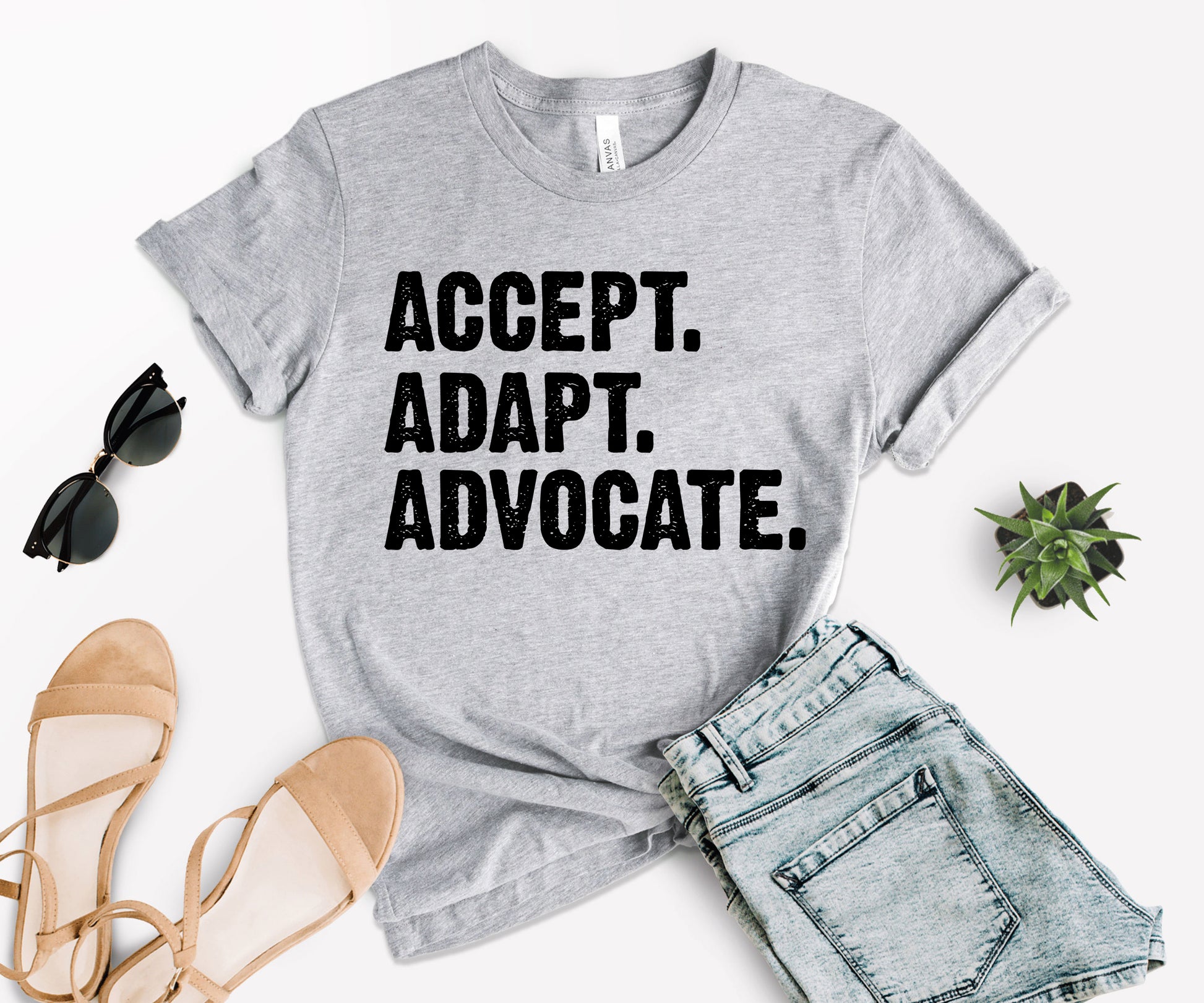 Accept Adapt Advocate, Autism Awareness T-Shirt, Autism Mom Shirt-newamarketing