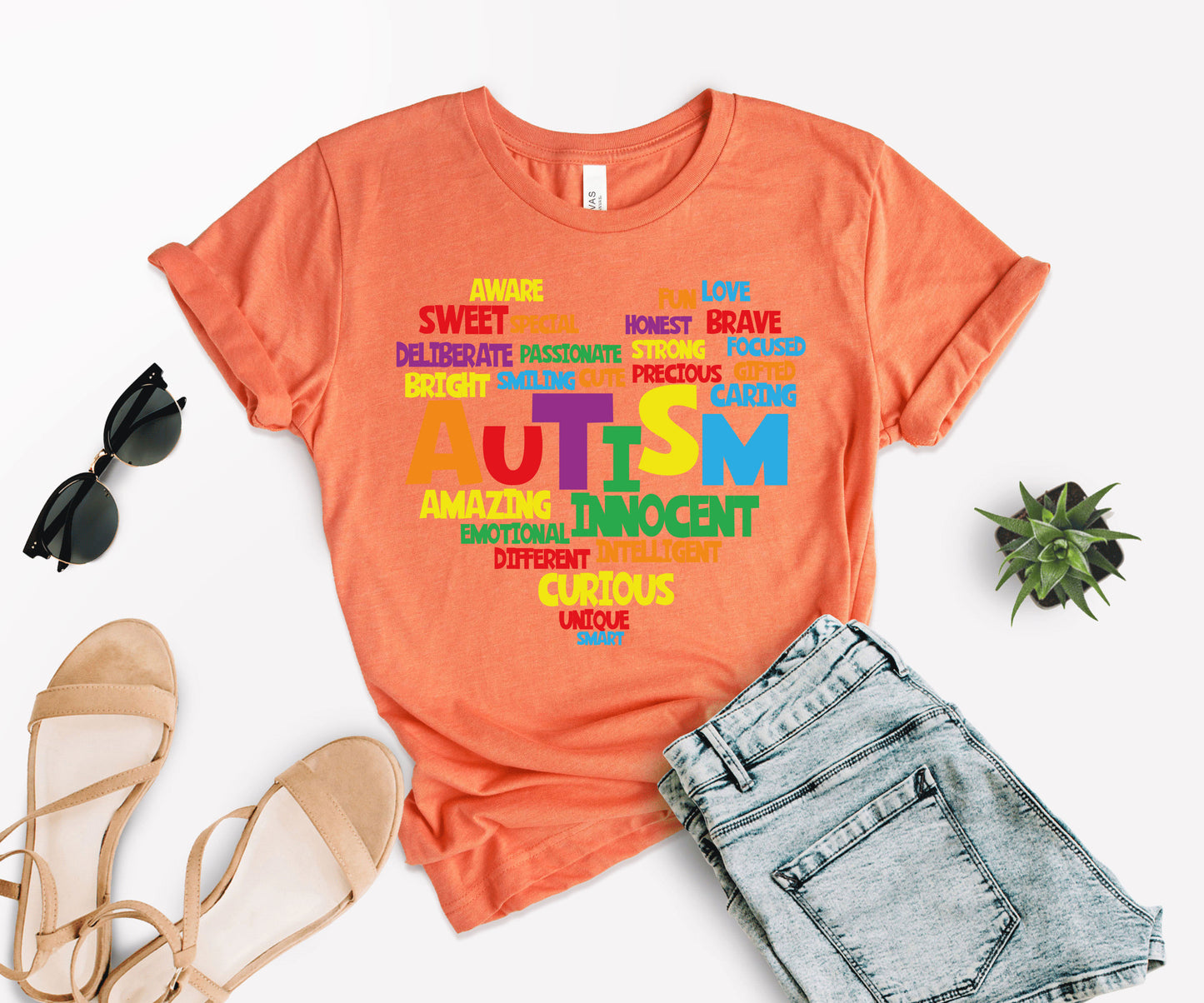 Love Autism Shirt, T-Shirts Autism Awareness, Heart For Autism-newamarketing