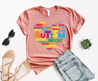 Love Autism Shirt, T-Shirts Autism Awareness, Heart For Autism-newamarketing