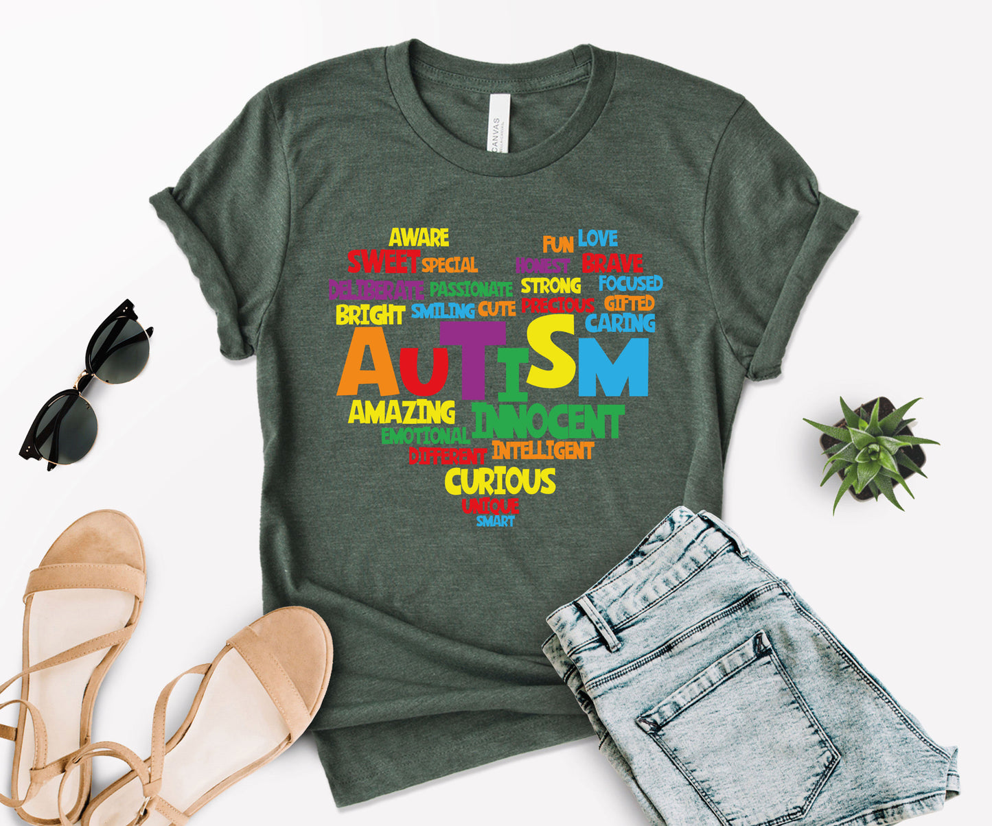 Love Autism Shirt, T-Shirts Autism Awareness, Heart For Autism-newamarketing