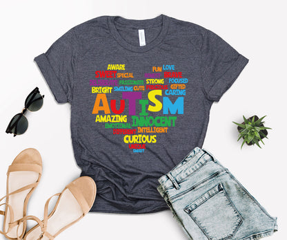 Love Autism Shirt, T-Shirts Autism Awareness, Heart For Autism-newamarketing