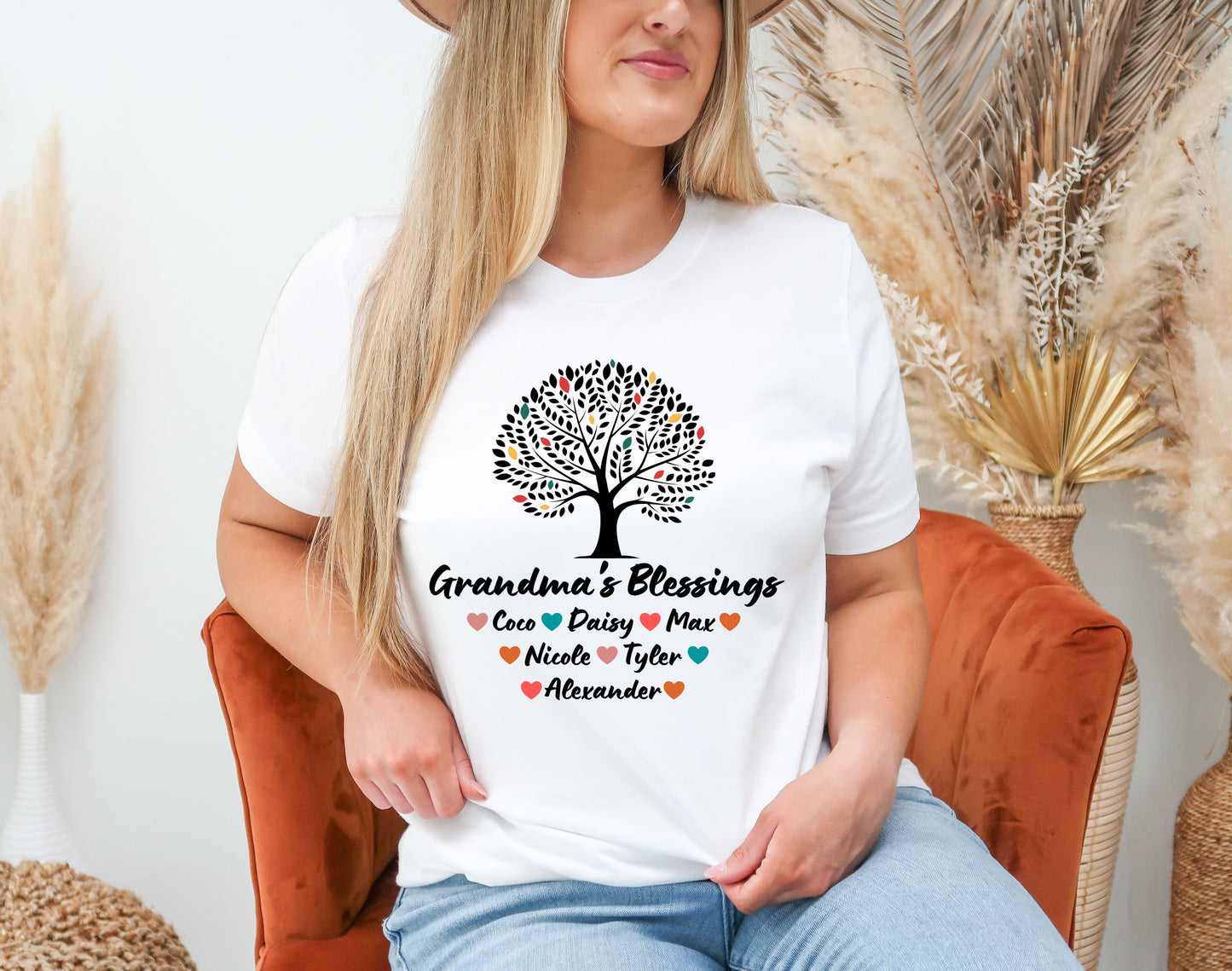 Custom Grandma Shirt with Grandkids Names, Grandma Tree Shirt, Grandma Shirt-newamarketing