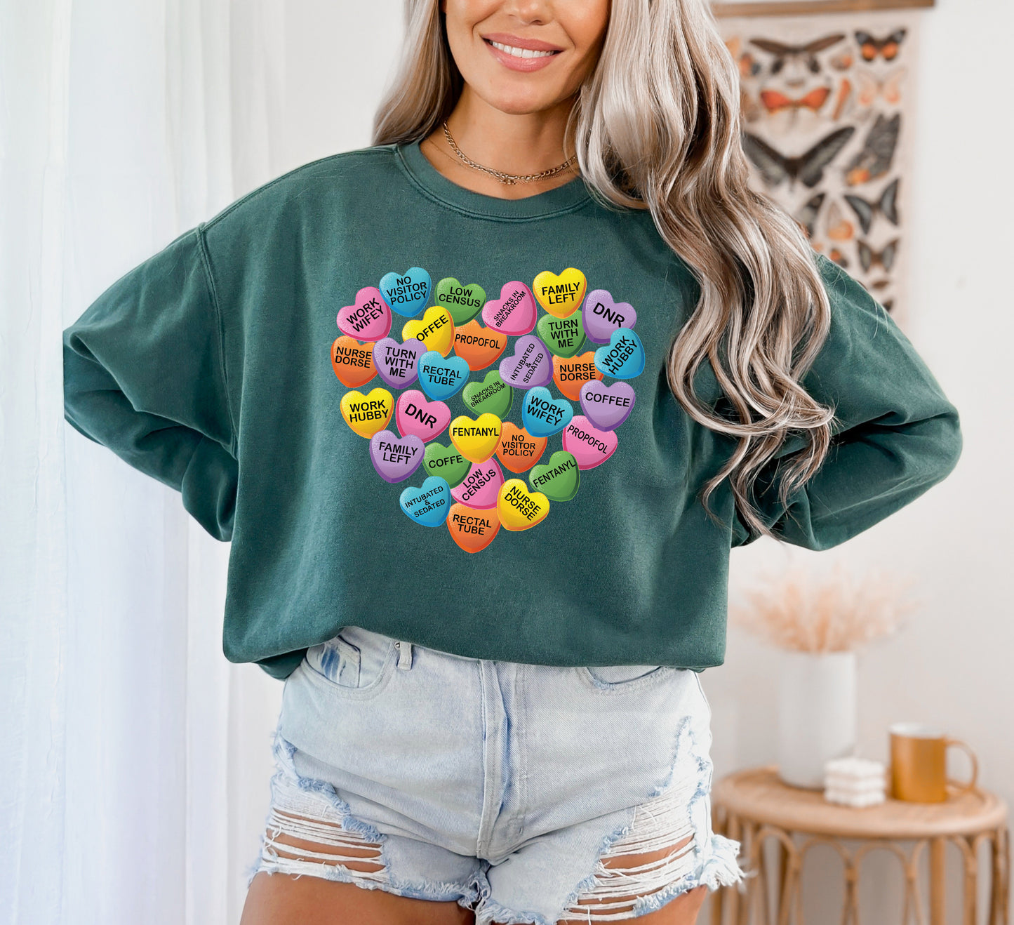 Comfort Color Sweatshirt, Nurse Sweatshirts, Cute Nurse Sweatshirt-newamarketing