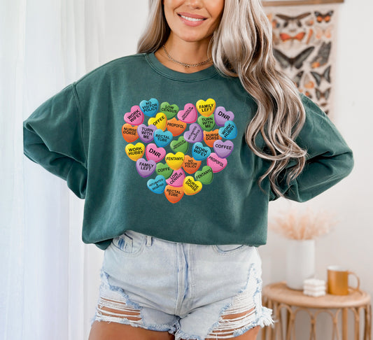 Comfort Color Sweatshirt, Nurse Sweatshirts, Cute Nurse Sweatshirt-newamarketing