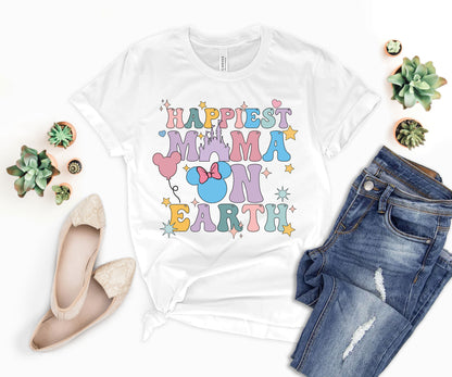 Happiest Mama on Earth Shirt, Disney Mama Shirt, Disney Mom Outfits-newamarketing