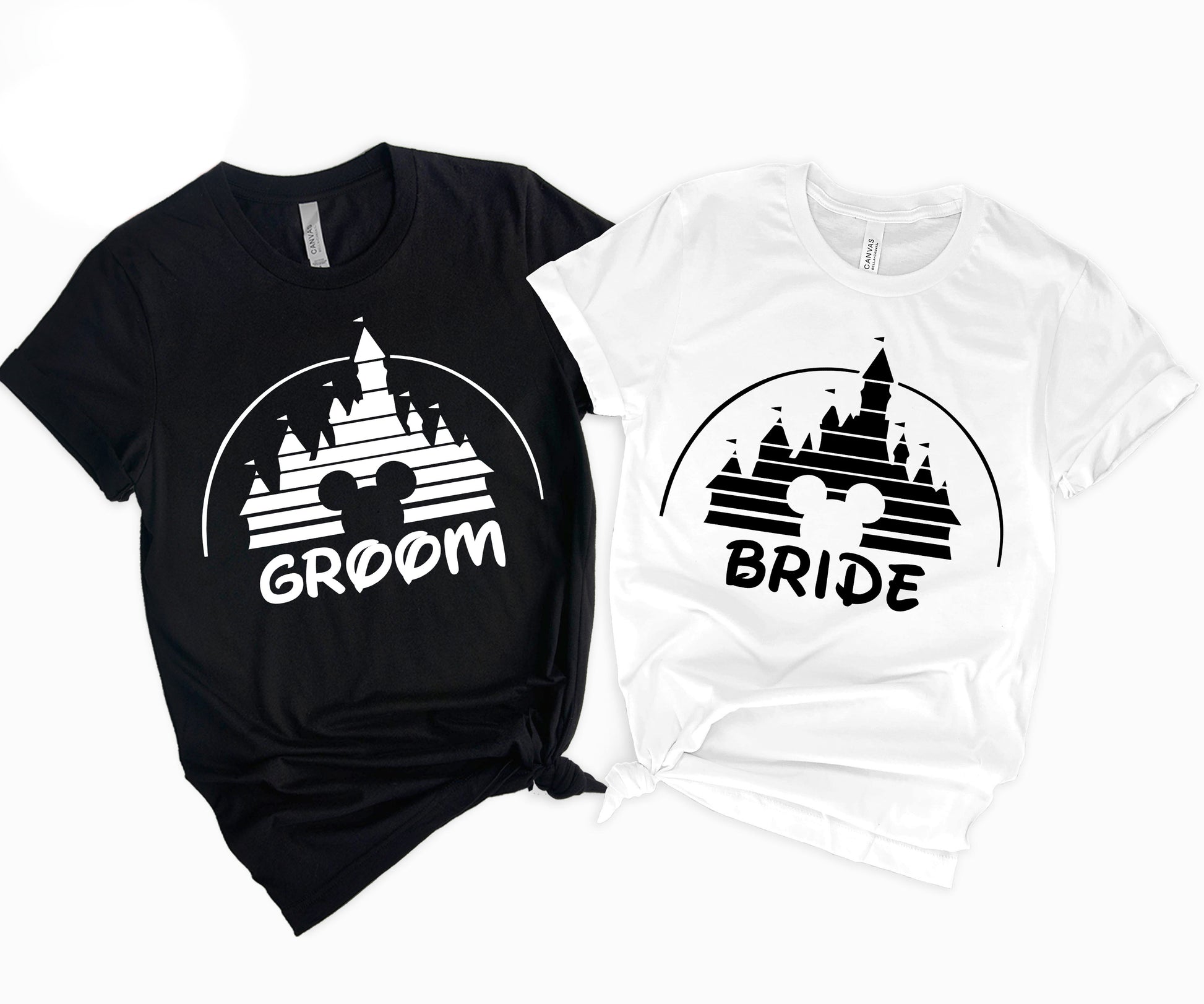 Bride and Groom Matching Shirts, Disney Matching Shirts, Disney Couple T-shirts-newamarketing