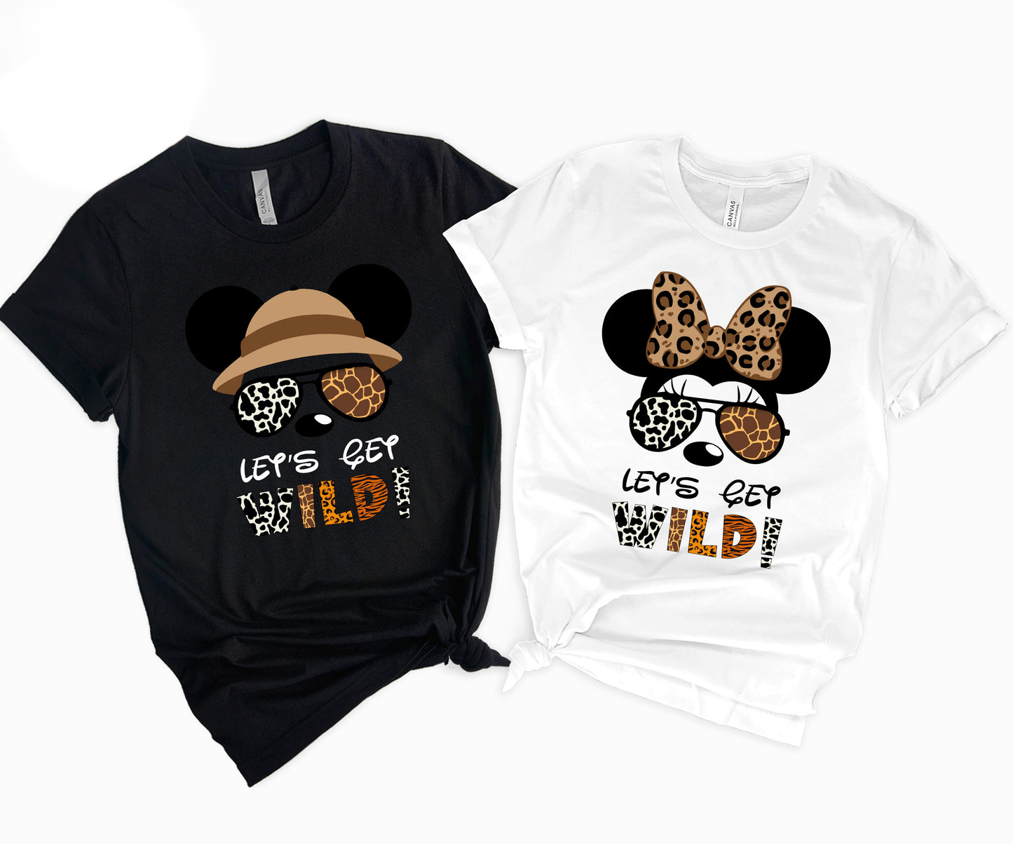 Let's Get Wild Shirts, Minnie and Mickey Matching Shirts, Disney Safari Shirts