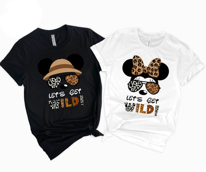 Let's Get Wild Shirts, Minnie and Mickey Matching Shirts, Disney Safari Shirts