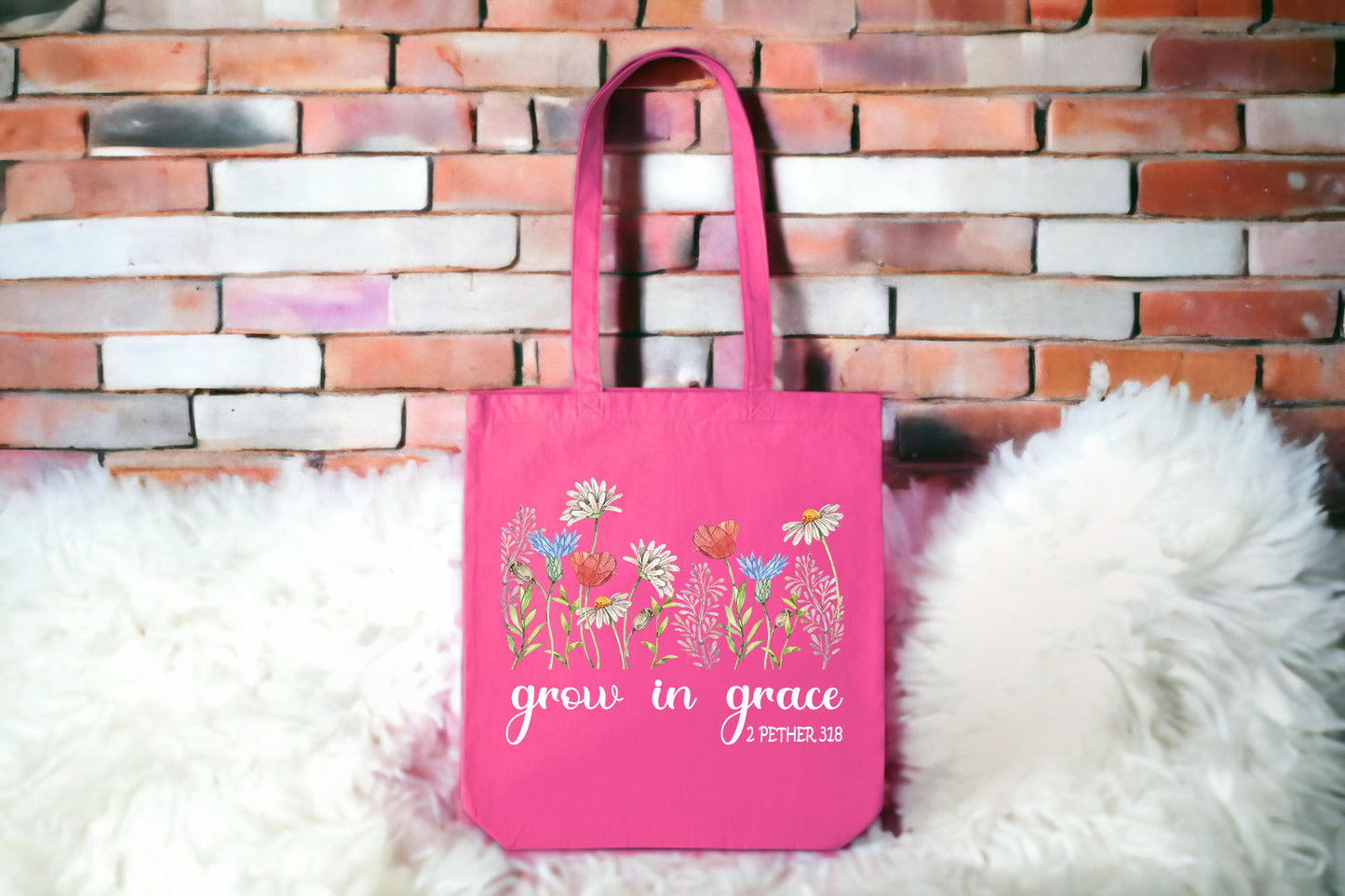 Floral Tote Bag, Christian Tote Bag, Tote Bag Flower-newamarketing