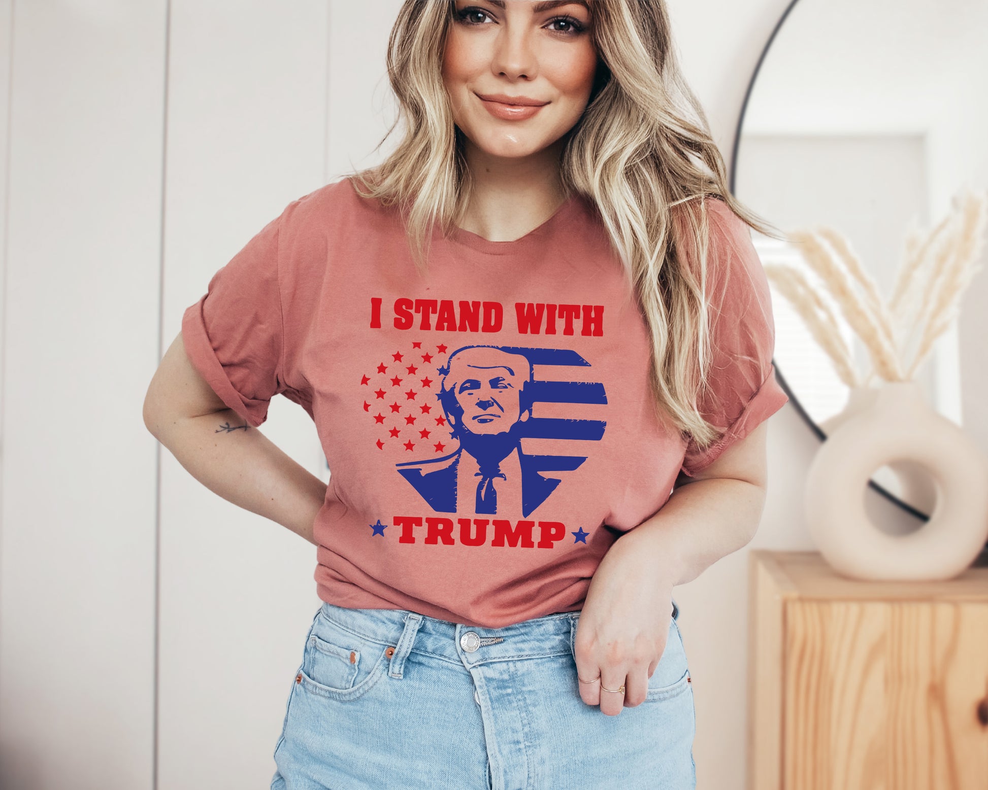 I Stand with Trump Shirt, Political Shirt, Trump Shirt-newamarketing