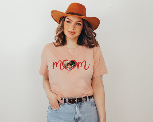 Custom Photo Mom Shirt, Mother Day Photo Shirt, Custom Mama Shirts-newamarketing