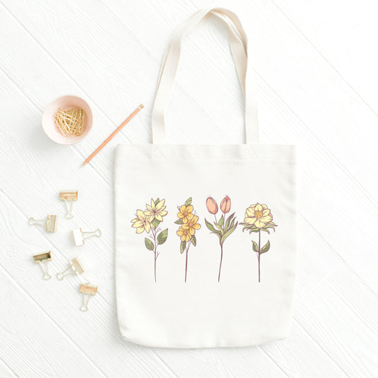 Floral Tote Bag, Canvas Floral Tote Bag, Vintage Floral Tote Bag-newamarketing
