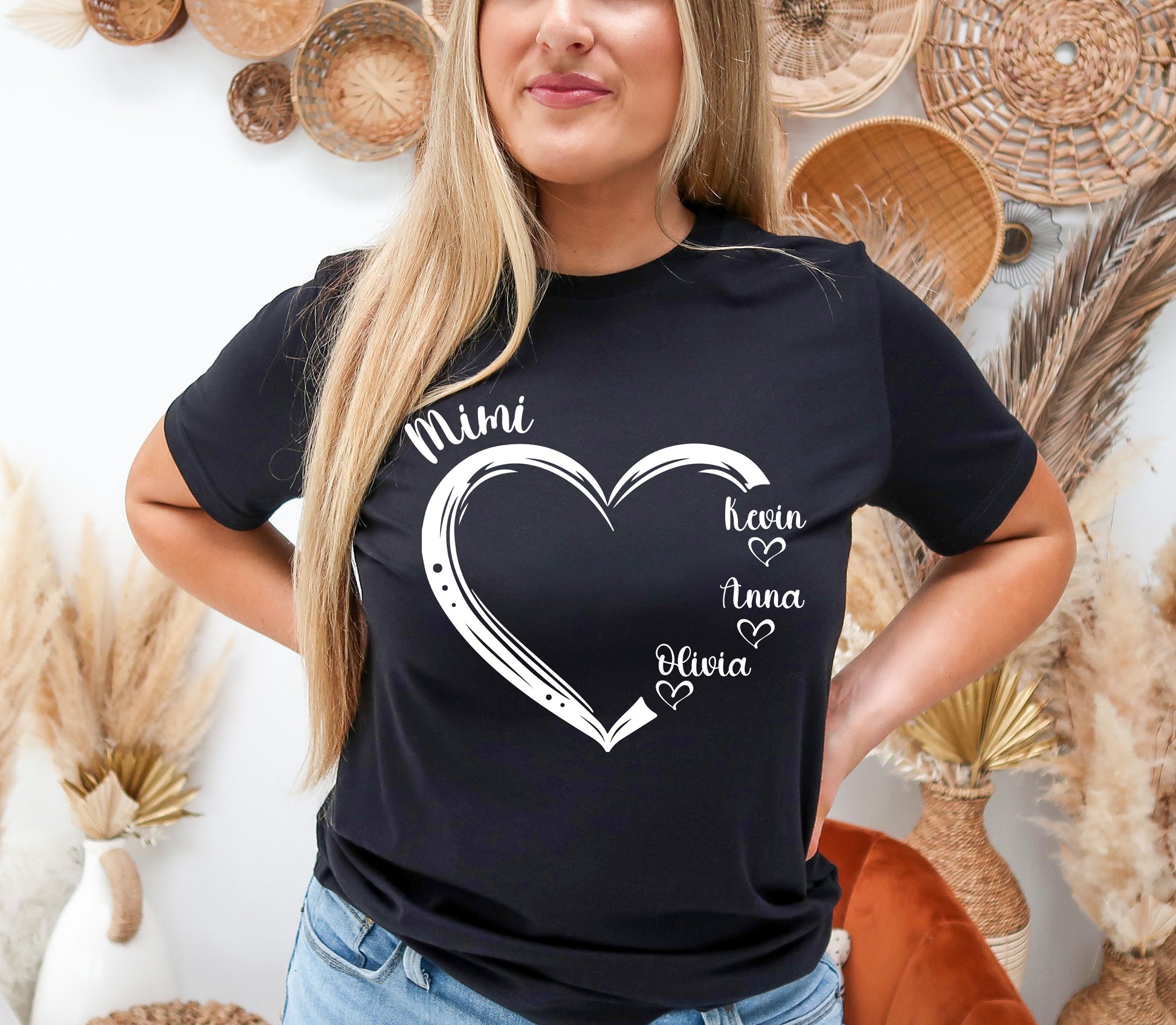 Custom Mimi Shirt, Mimi Heart Shirt, Custom Mother's Day Shirt-newamarketing