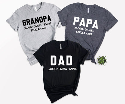 Custom Grandpa Shirt, Custom Father's Day Shirts, Custom Grandpa Dad Shirt-newamarketing