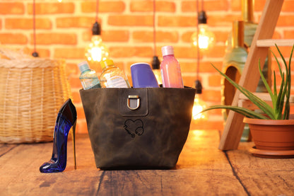 Women Dopp Kit,  Toiletry Bag Women,  Leather Cosmetic Bag