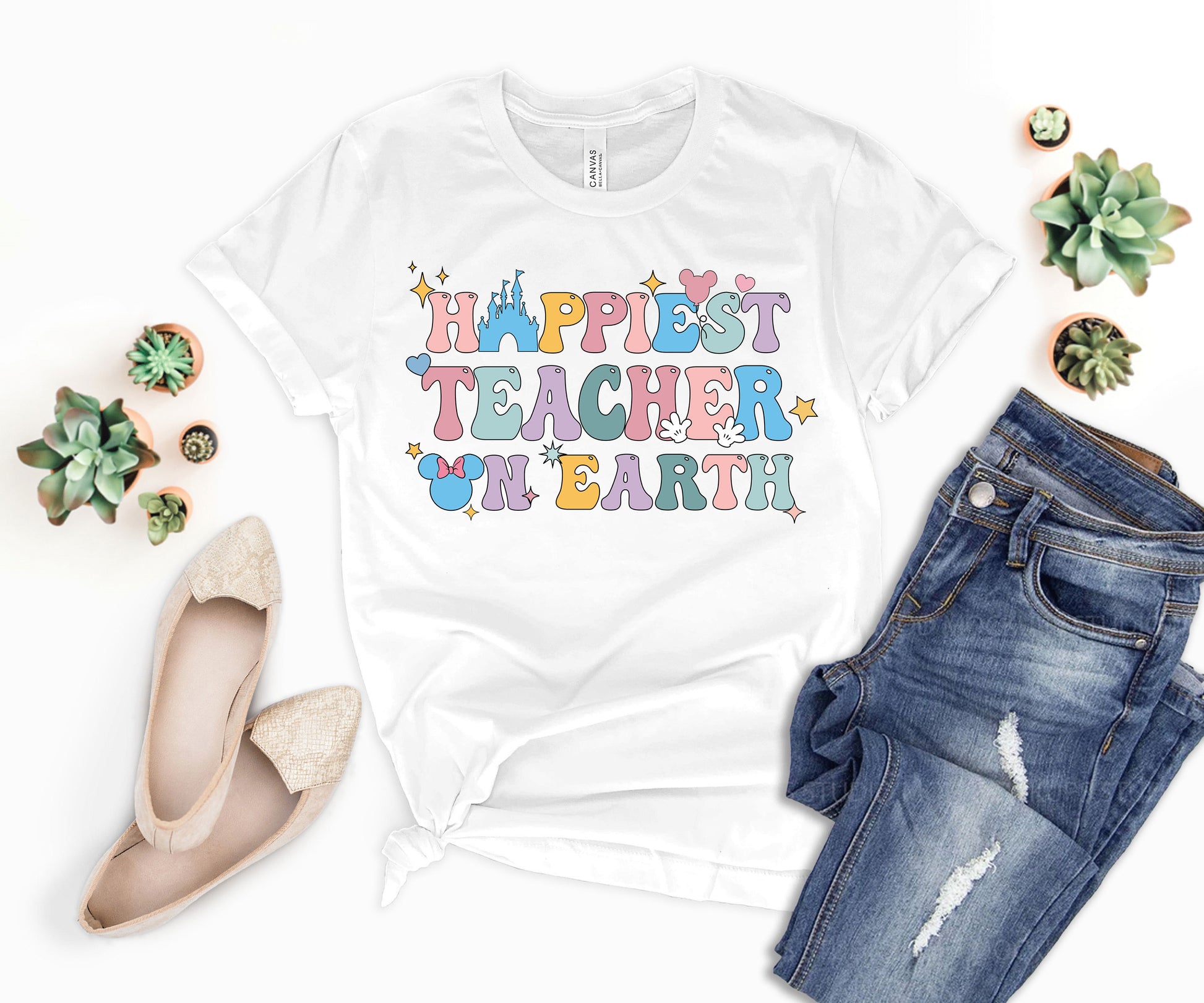 Happiest Teacher on Earth Shirt, Disney Gift for Teacher, Teacher Disney Shirt-newamarketing
