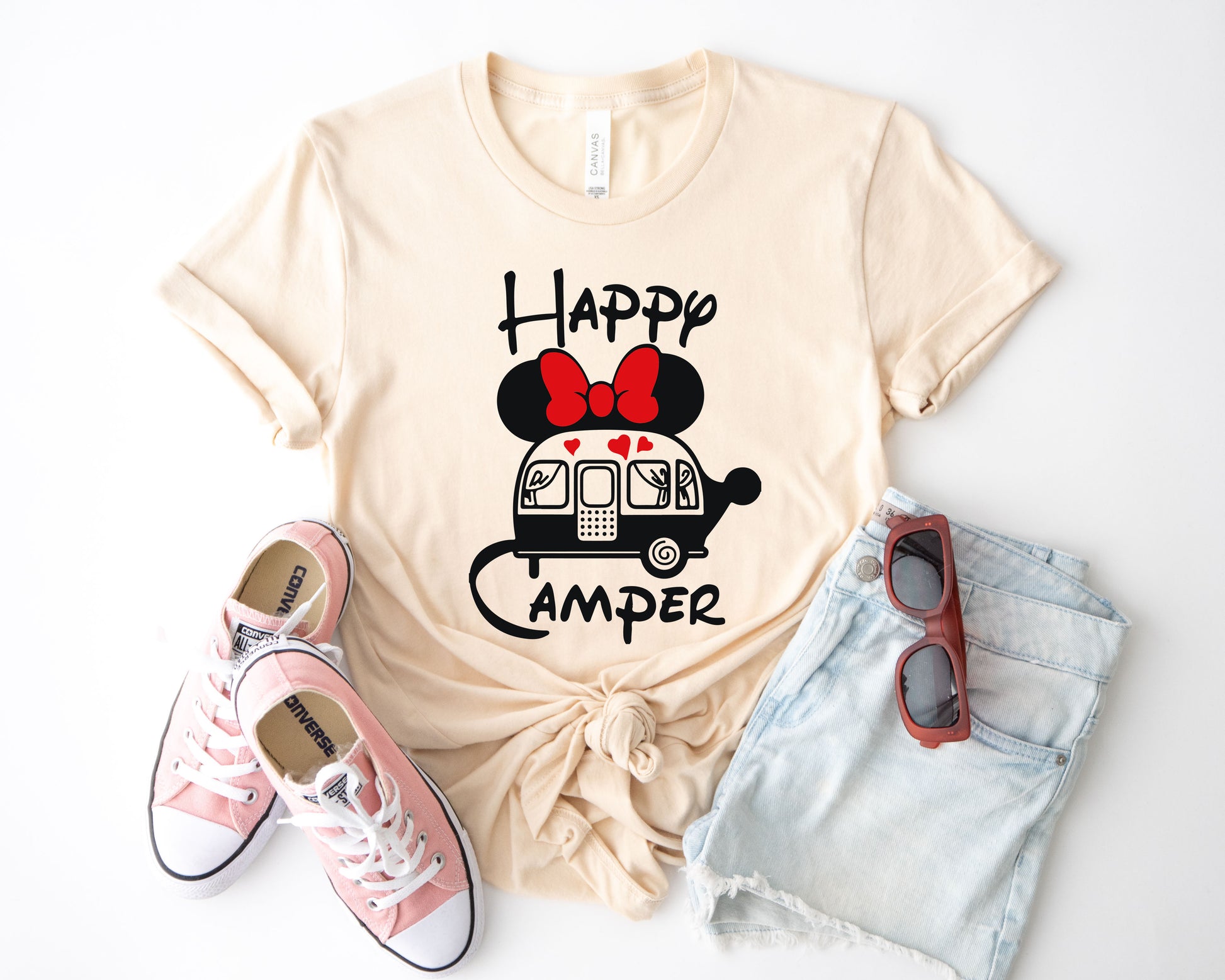 Happy Camper Shirt, Disney Camp Shirts, Funny Camping Shirt-newamarketing