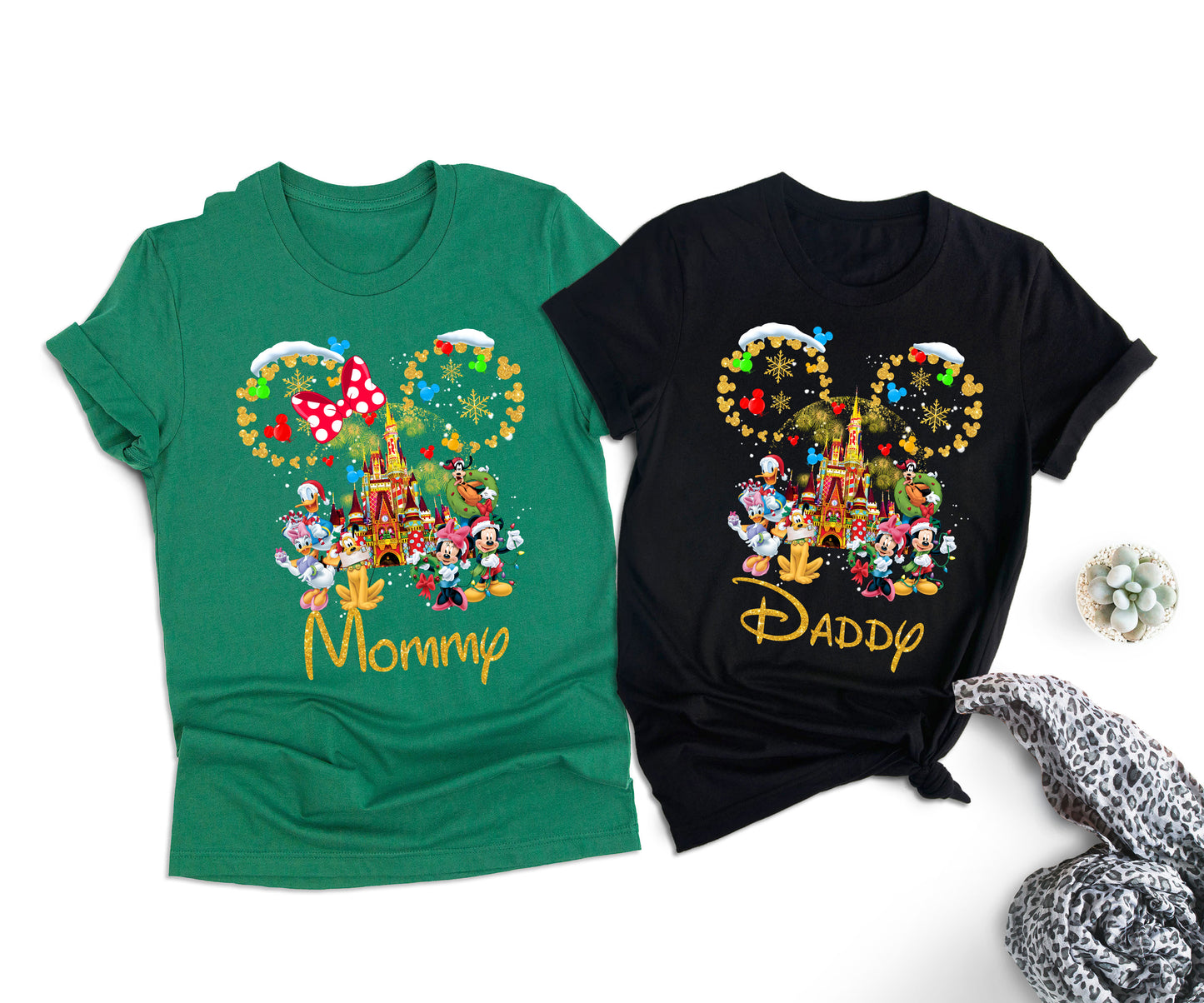 Custom Disney-Inspired Family Christmas Shirts – Matching Holiday Tees for Men, Women, Kids, Toddlers & Babies