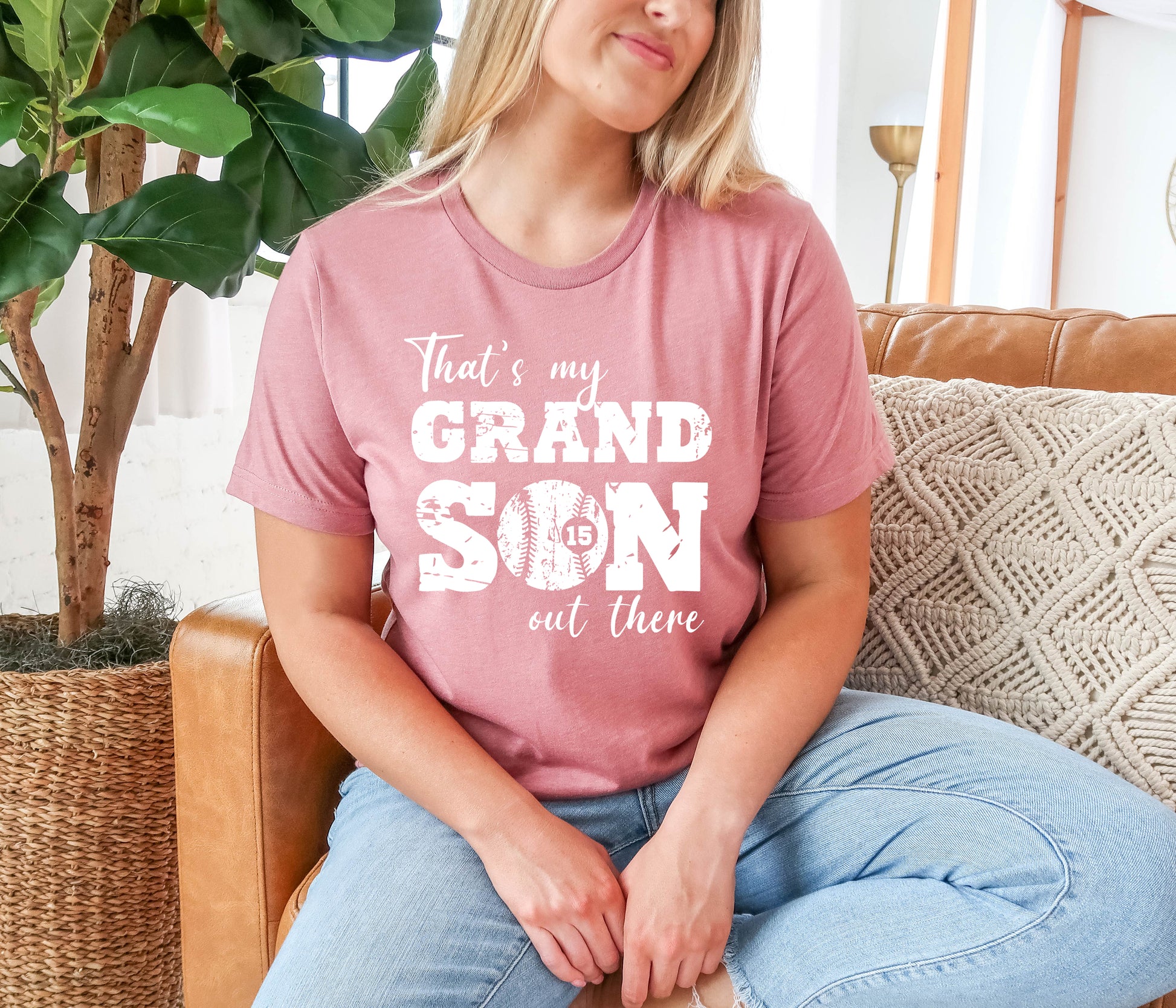 That's My Grandson Shirt, Custom Grandma Baseball Shirt, Grandma Shirt-newamarketing