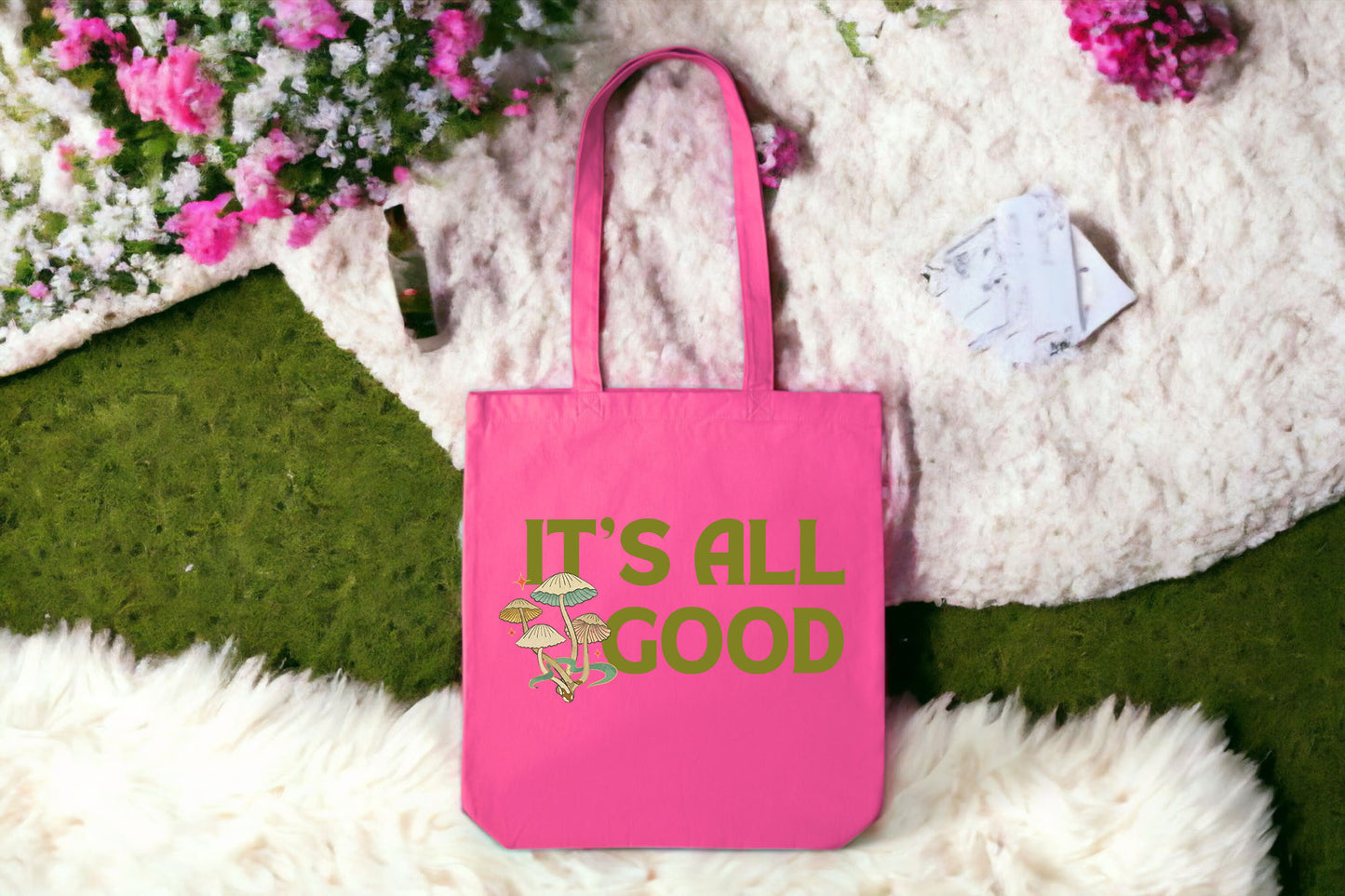 It's All Good, Aesthetic Tote Bag, Inspirational Bag, Canvas Tote Bag-newamarketing