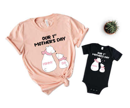 Our 1st Mother's Day Shirt, Custom Mom Matching Shirts, First Mothers Day Shirt-newamarketing
