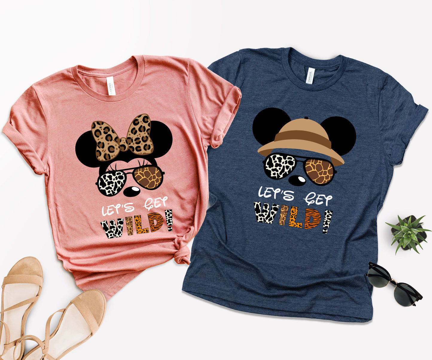 Let's Get Wild Shirts, Minnie and Mickey Matching Shirts, Disney Safari Shirts