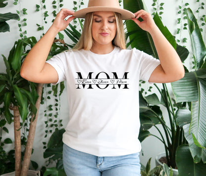 Mama Shirt with Kids Names, Personalized Mom Shirt, Names Mom Shirt-newamarketing