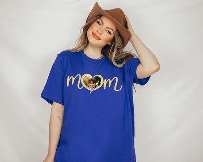 Custom Photo Mom Shirt, Mother Day Photo Shirt, Custom Mama Shirts-newamarketing
