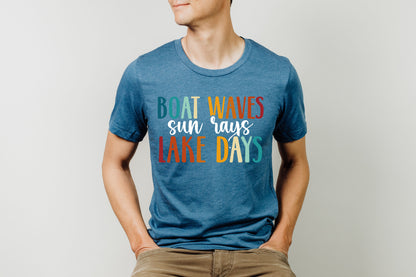 Boat Waves Sun Rays Lake Days Shirt, Lake Shirt, Boat Waves Shirt-newamarketing