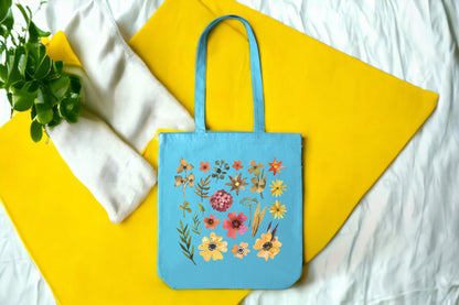 Watercolor Illustration Totes, Flowers Tote Bag, Flower Print Tote Bag-newamarketing