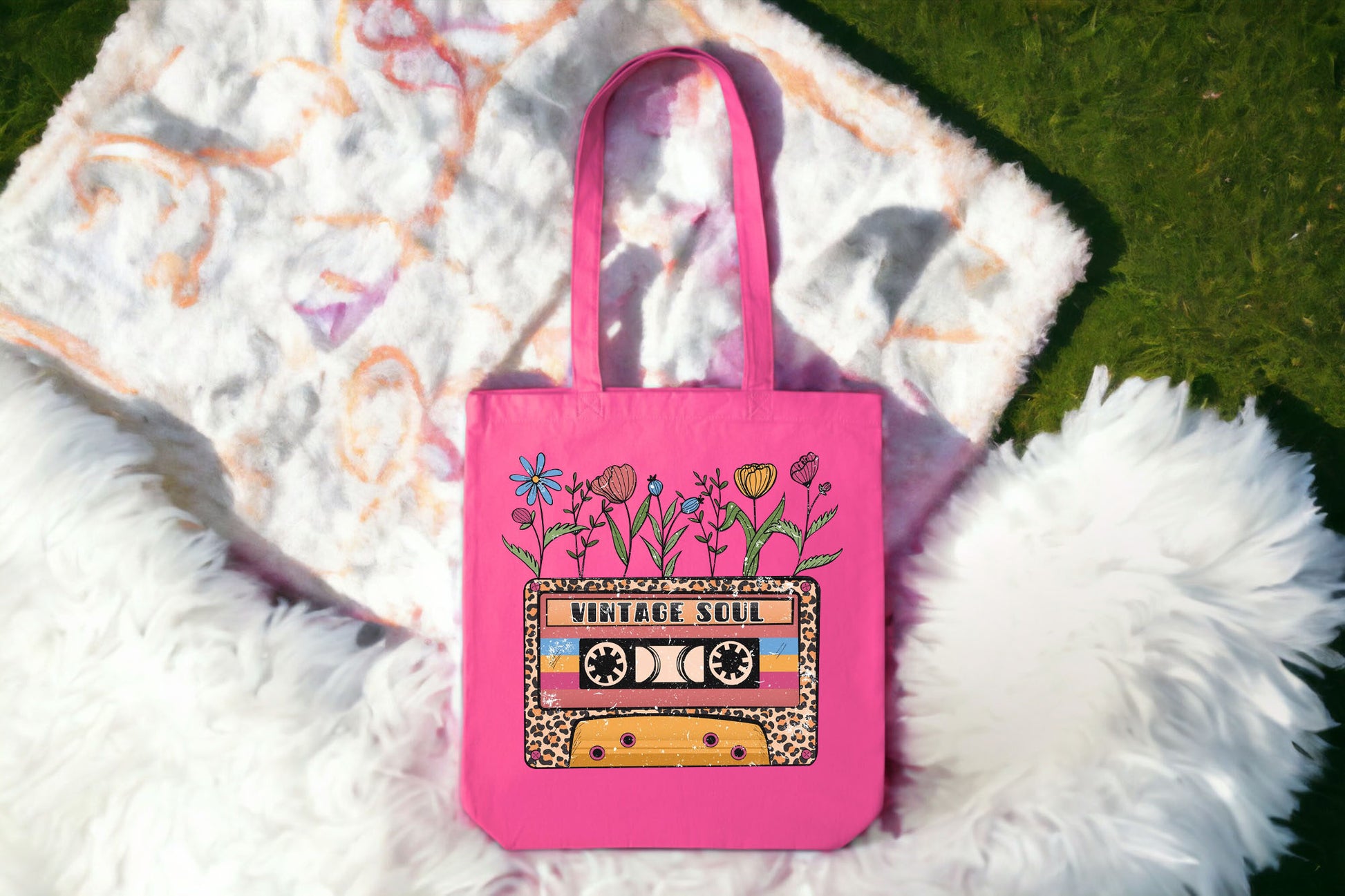 Cassette Tote Bag, Music Lover Gift, Vintage Soul, Boho Tote Bag-newamarketing