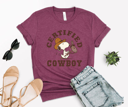 Snoopy Cowboy Shirt, T-Shirt Cowboy, Certified Shirt-newamarketing