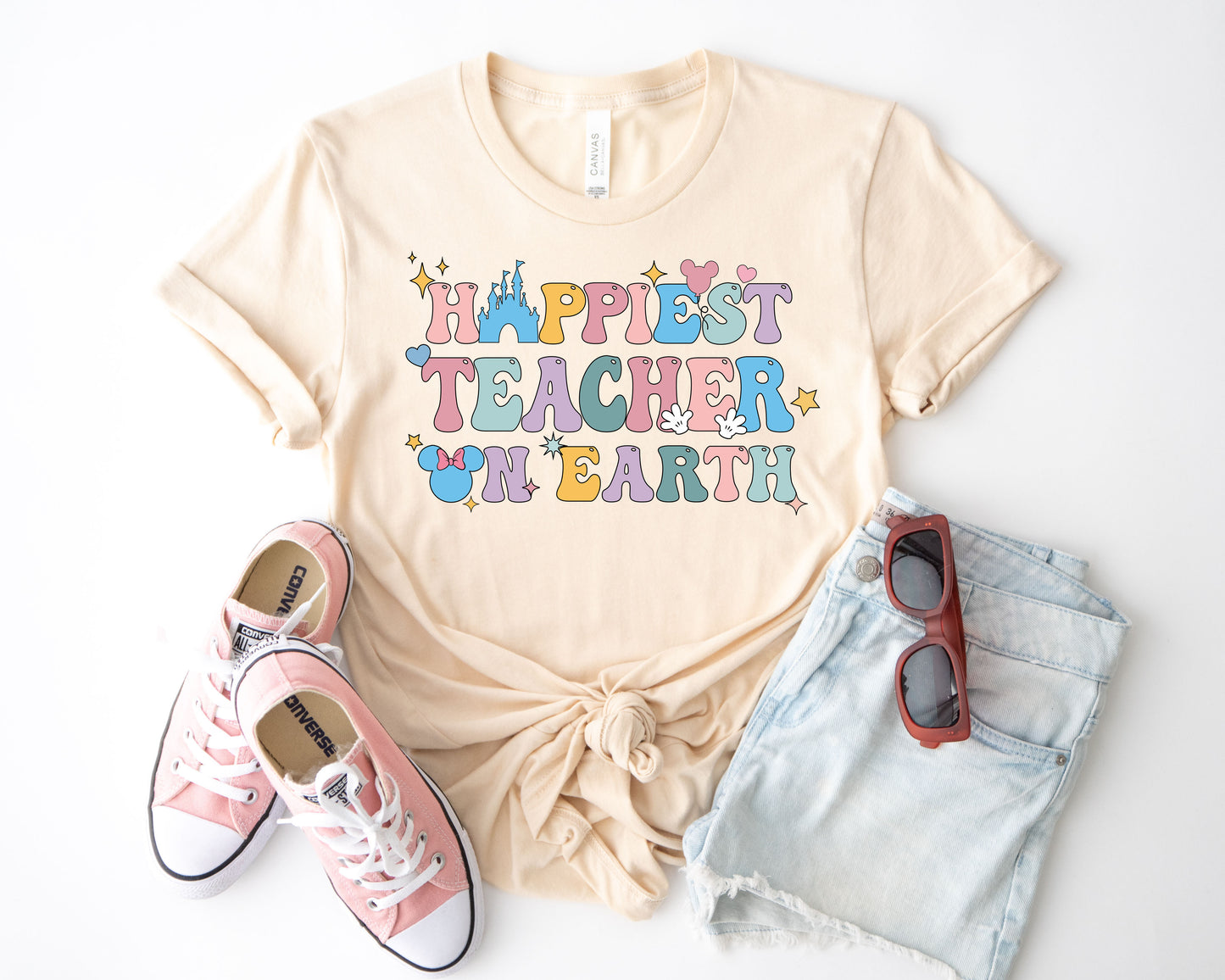 Happiest Teacher Earth Shirt, Happiest Teacher Tee, Disney Teacher Tee-newamarketing
