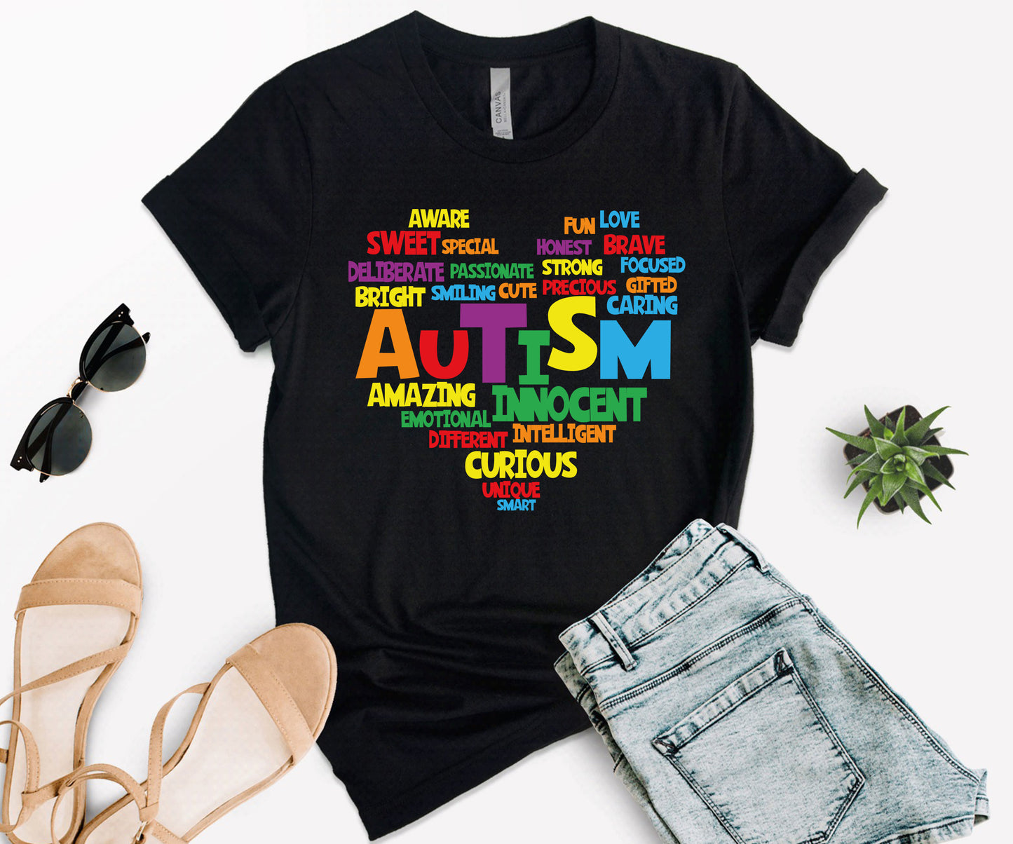 Love Autism Shirt, T-Shirts Autism Awareness, Heart For Autism-newamarketing