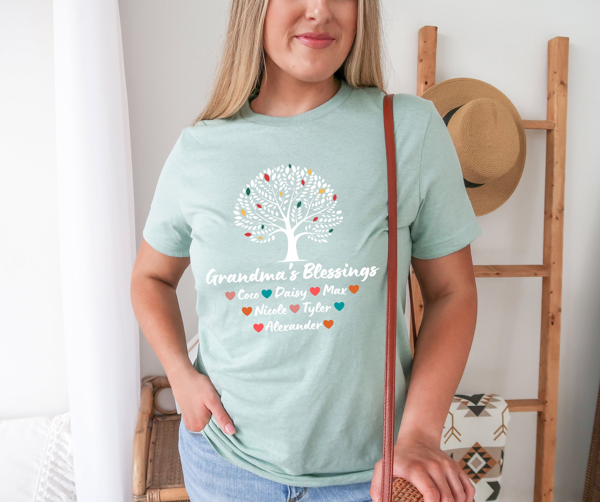 Custom Grandma Shirt with Grandkids Names, Grandma Tree Shirt, Grandma Shirt-newamarketing