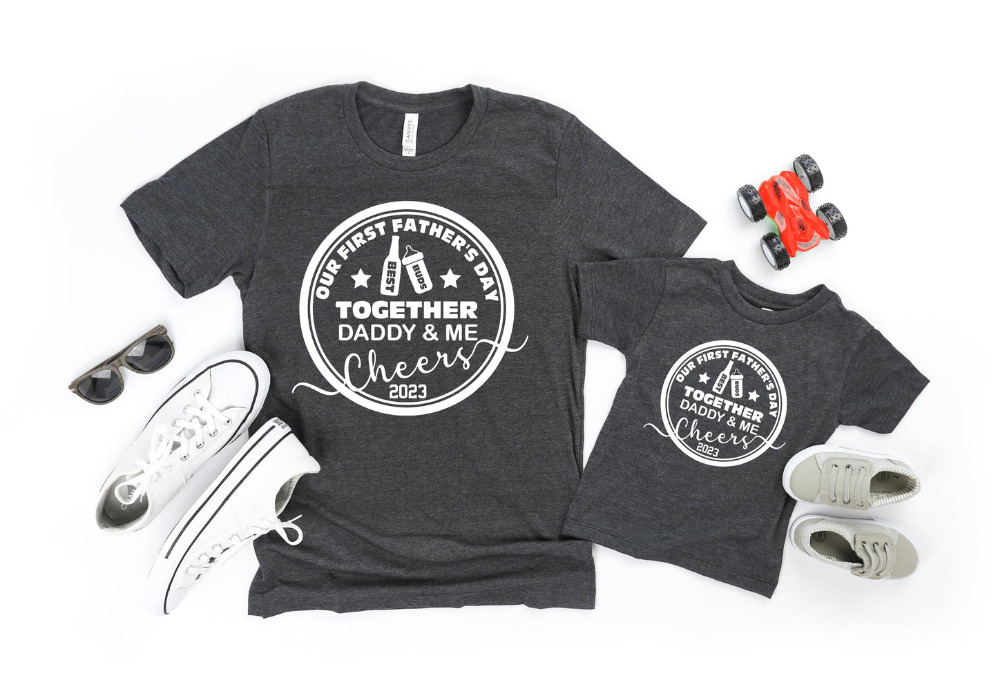 Our First Fathers Day Shirt, Beer Milk Bottle Shirt, Daddy and Me Shirts-newamarketing