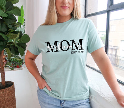 Personalized Mom Est Shirt, Custom Mom Shirts, Mother's Day Shirt-newamarketing