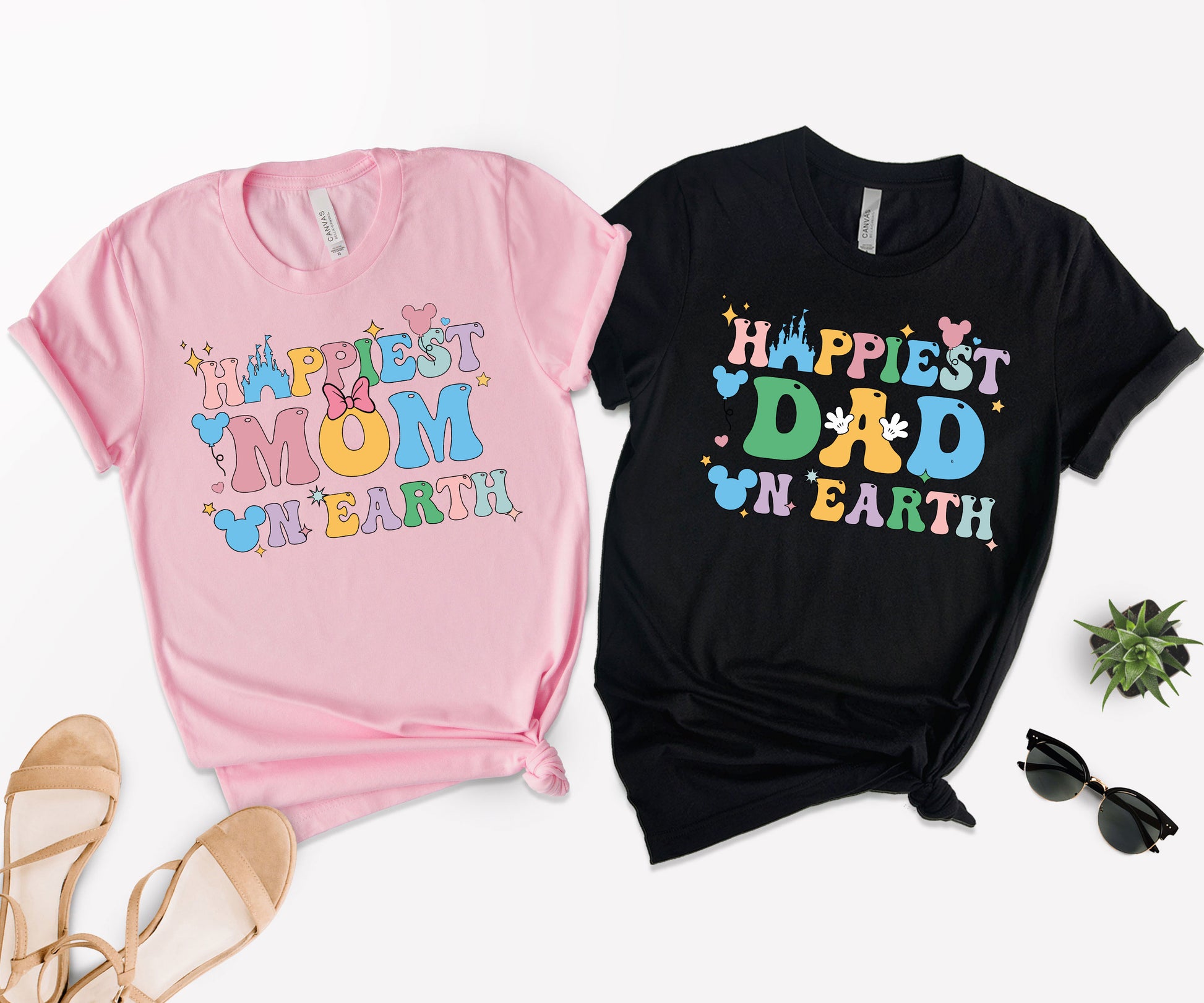 Happiest Mom on Earth Shirt, Happiest Dad Shirt, Disney Family Tees-newamarketing